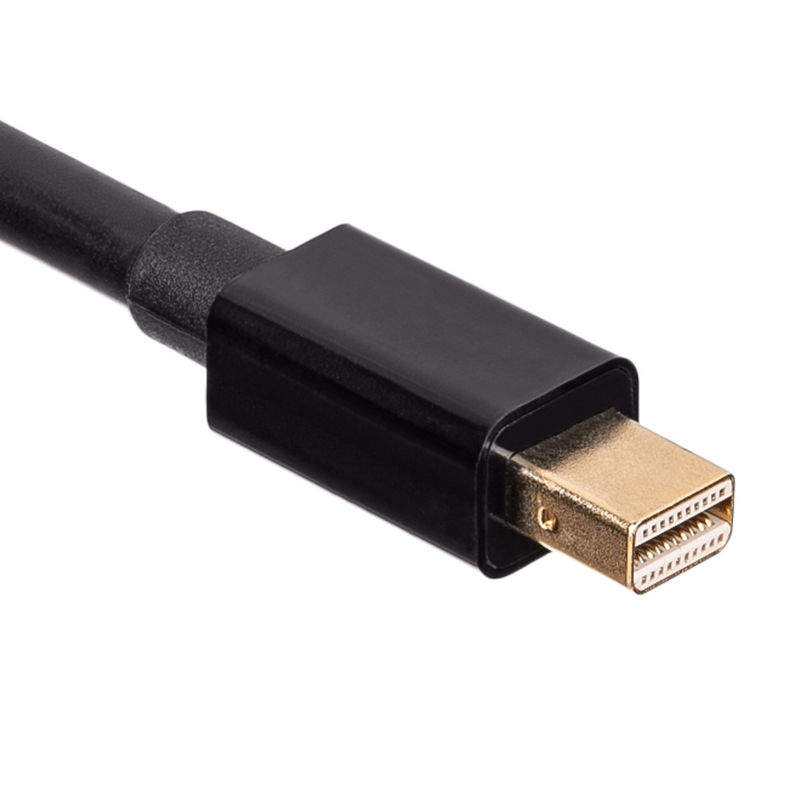 Un gros plan d'un connecteur DisplayPort noir.