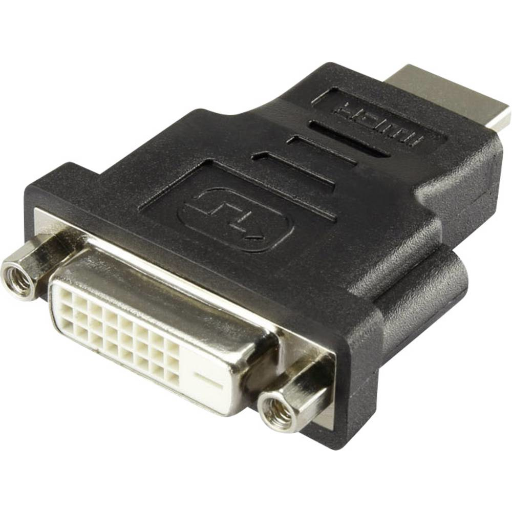 Un adattatore nero da DVI a HDMI.