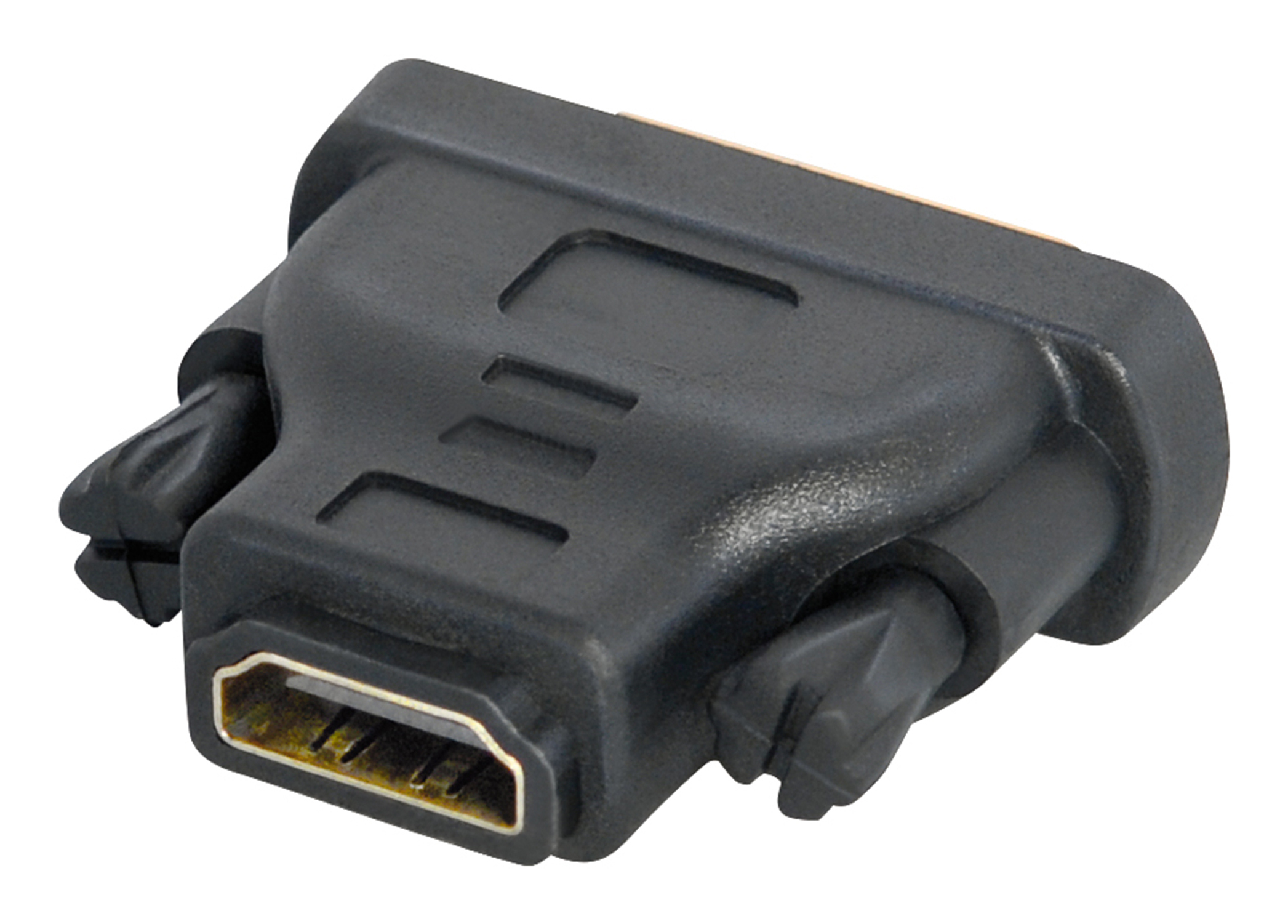 Connettore HDMI nero e oro.
