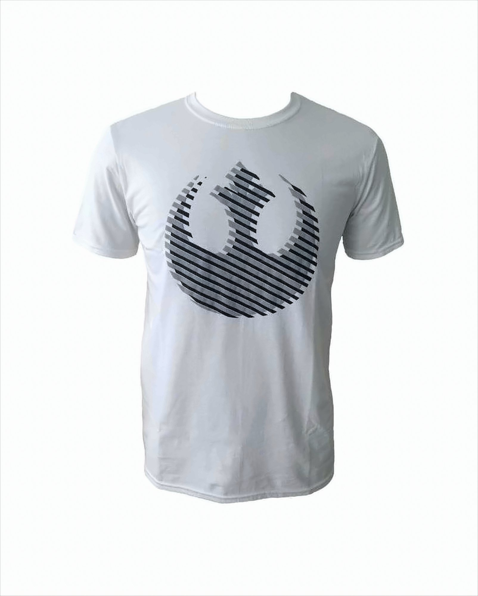 Ein weißes T-Shirt mit einem Star Wars Rebellen-Allianz-Logo.