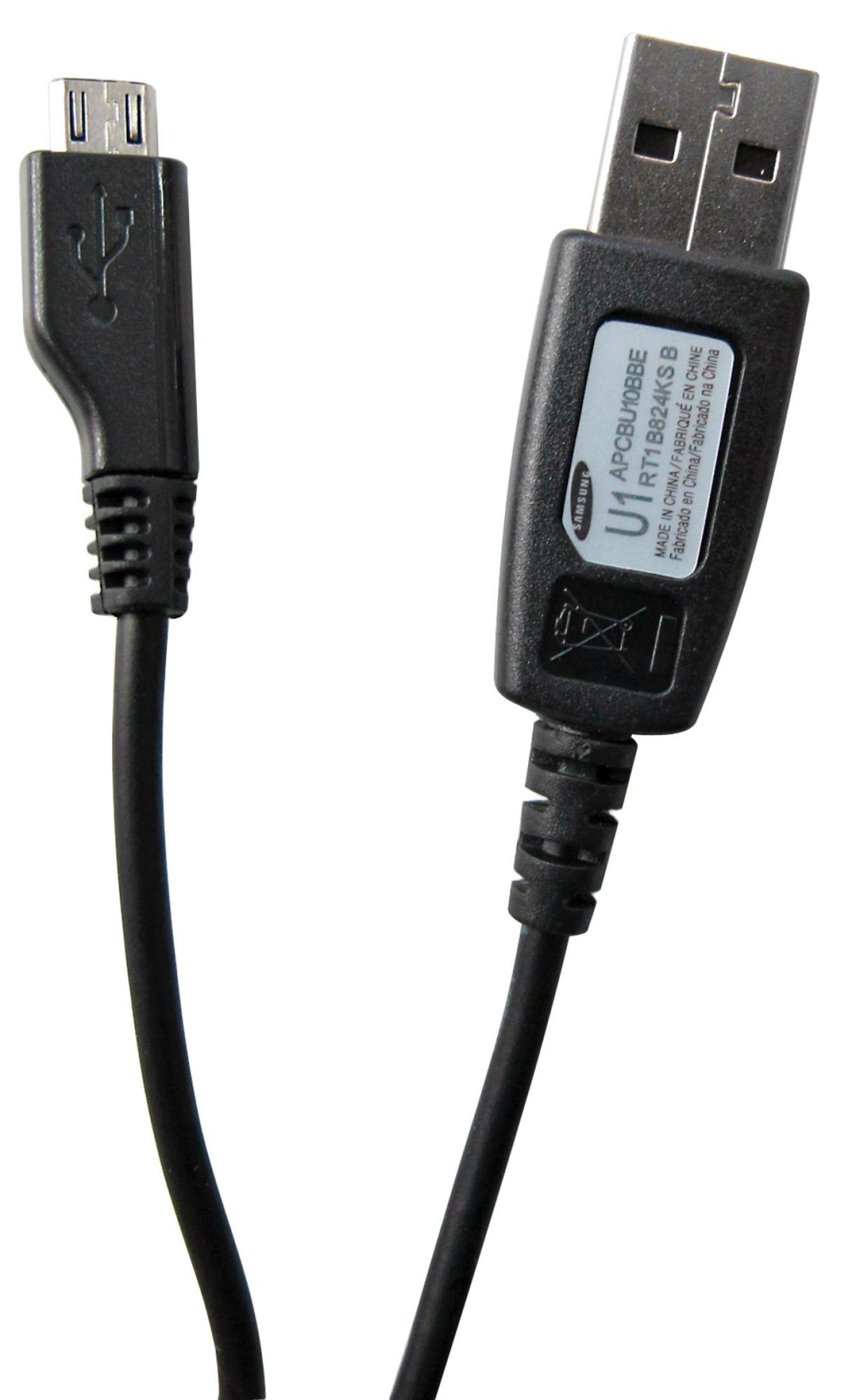 Czarny kabel USB do Micro USB.