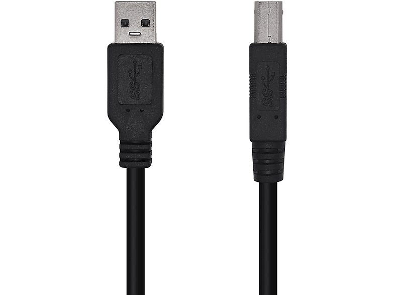 AISENS Cavo USB 2.0 Per Stampante - Tipo A/M A B/M, Beige, Lunghezza 3 Metri, 100% Testato