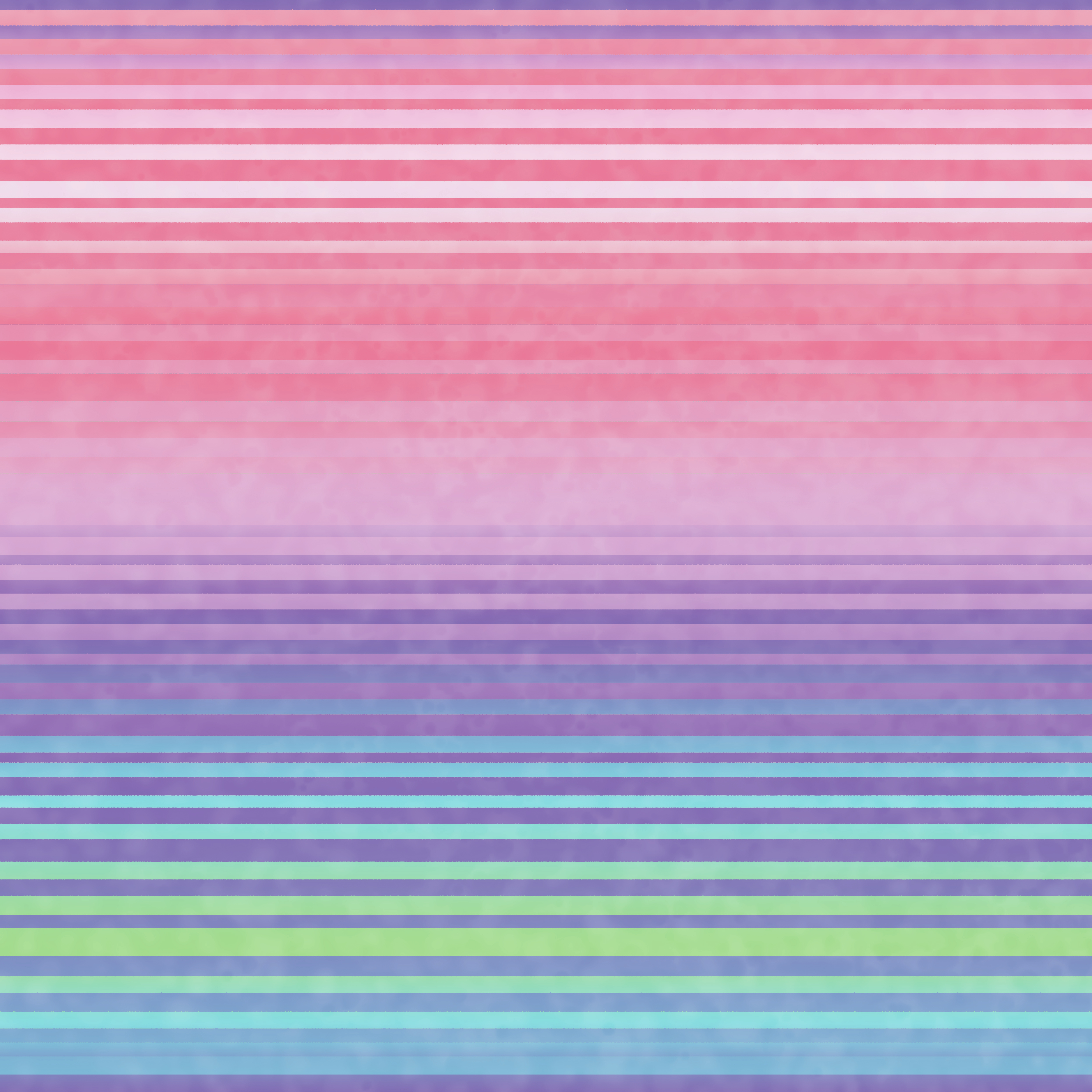 Horizontale Streifen in verschiedenen Farben: Rosa, Rot, Lila, Blau, Grün.