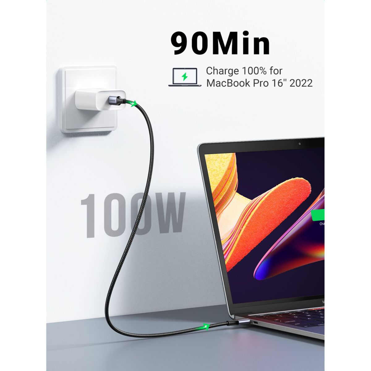 Ugreen - Ugreen Usb-c To Usb-c Alu Case With Braid 3m (90120) - ePRICE