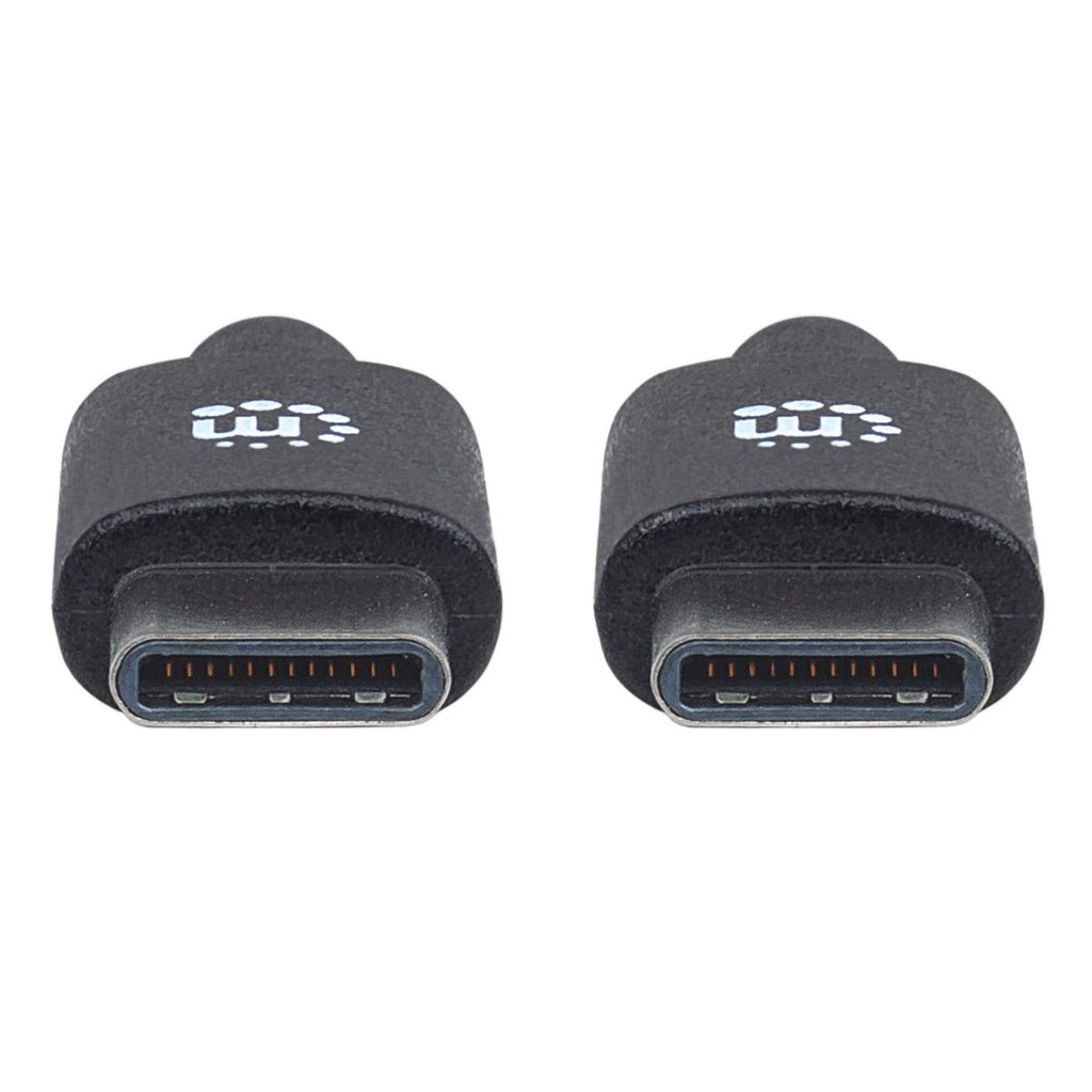 Due connettori USB-C neri. Entrambi neri, con un logo sulla parte superiore.