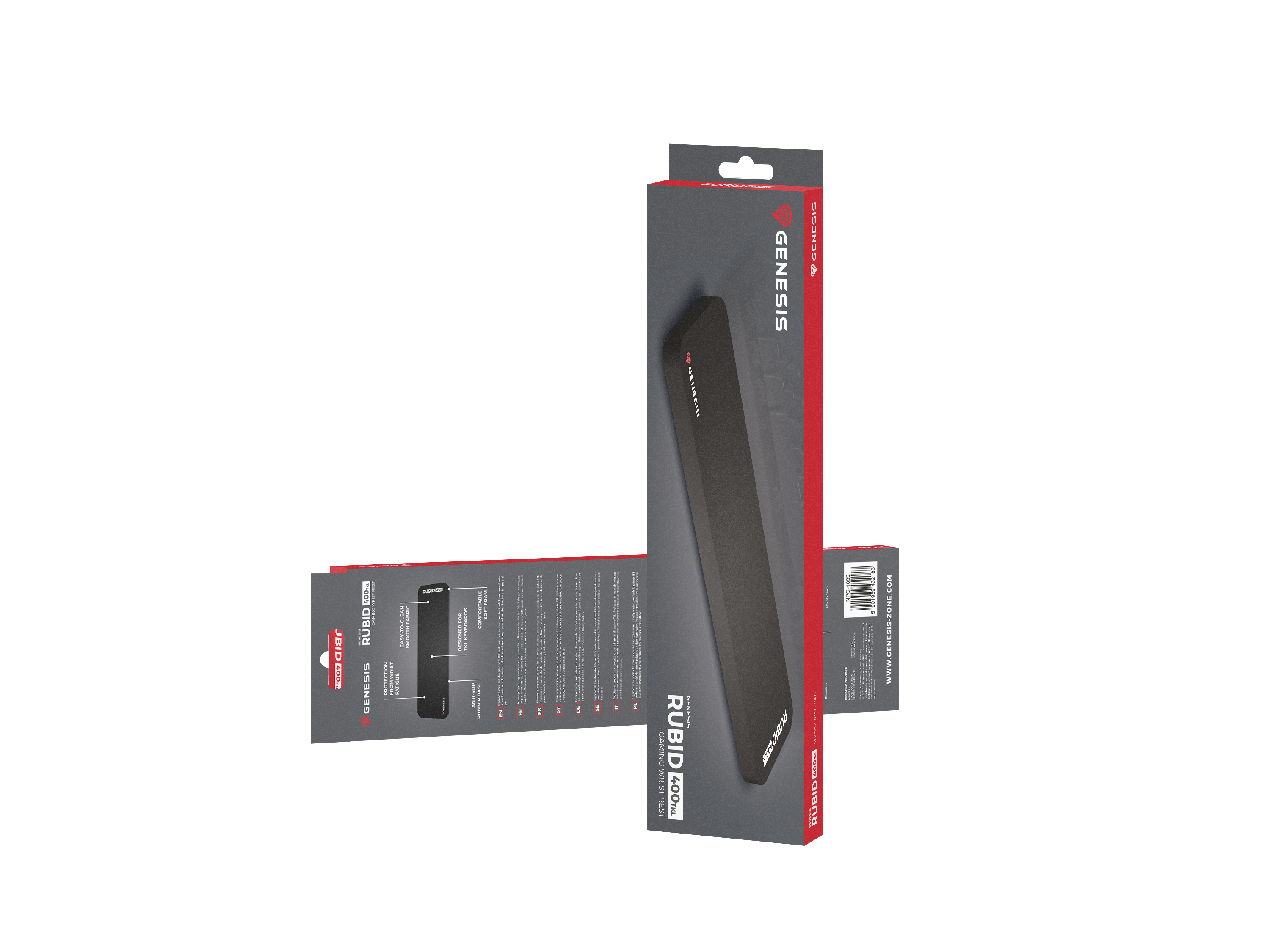 Dwa czarne pudełka na podkładki pod mysz. Białe tło.