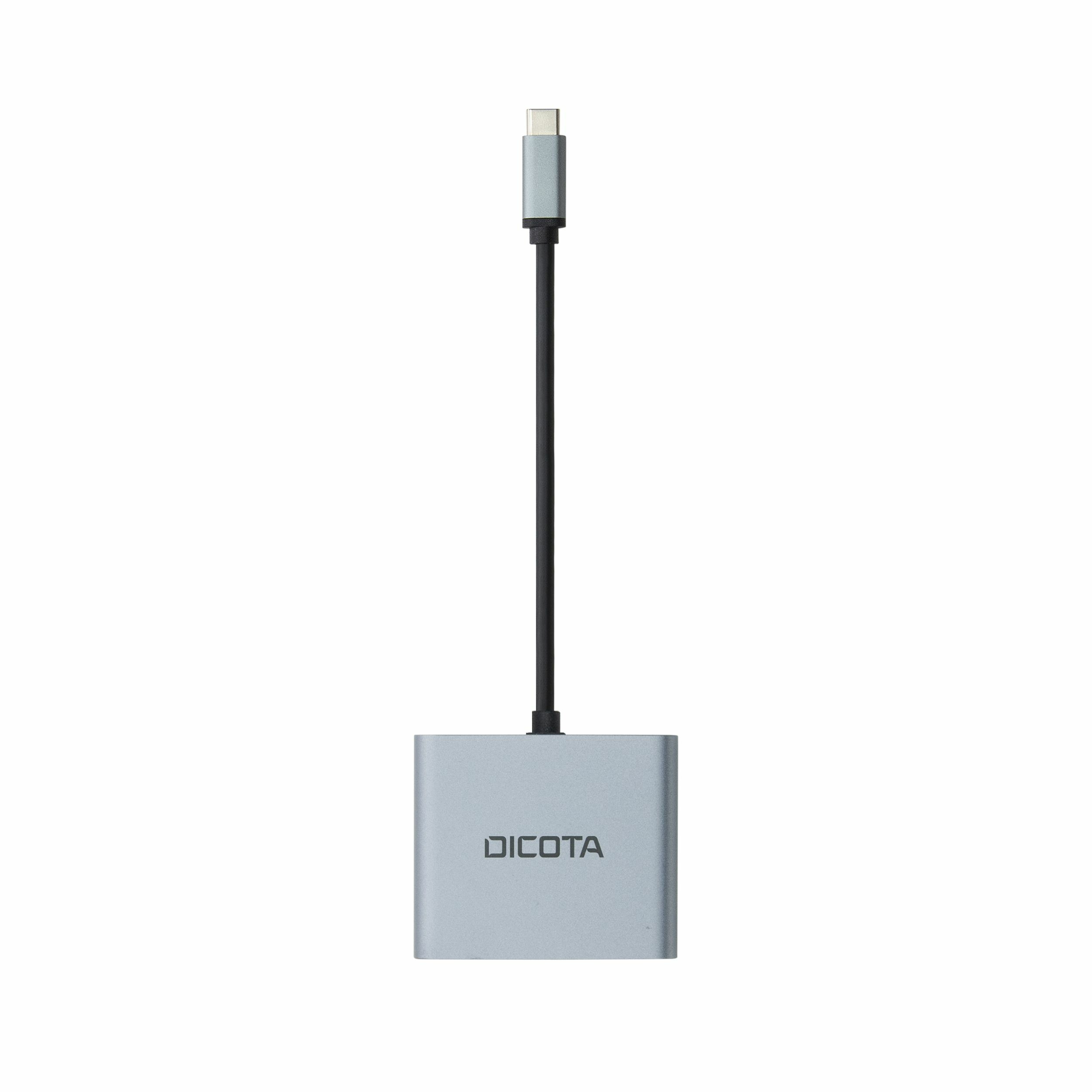 Ein silbernes USB-C-zu-USB-C-Adapterkabel.