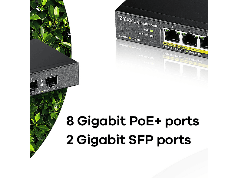 ZYXEL GS1100-10 Yönetilemez POE 8 Switch Siyah Fiyat & Özellik