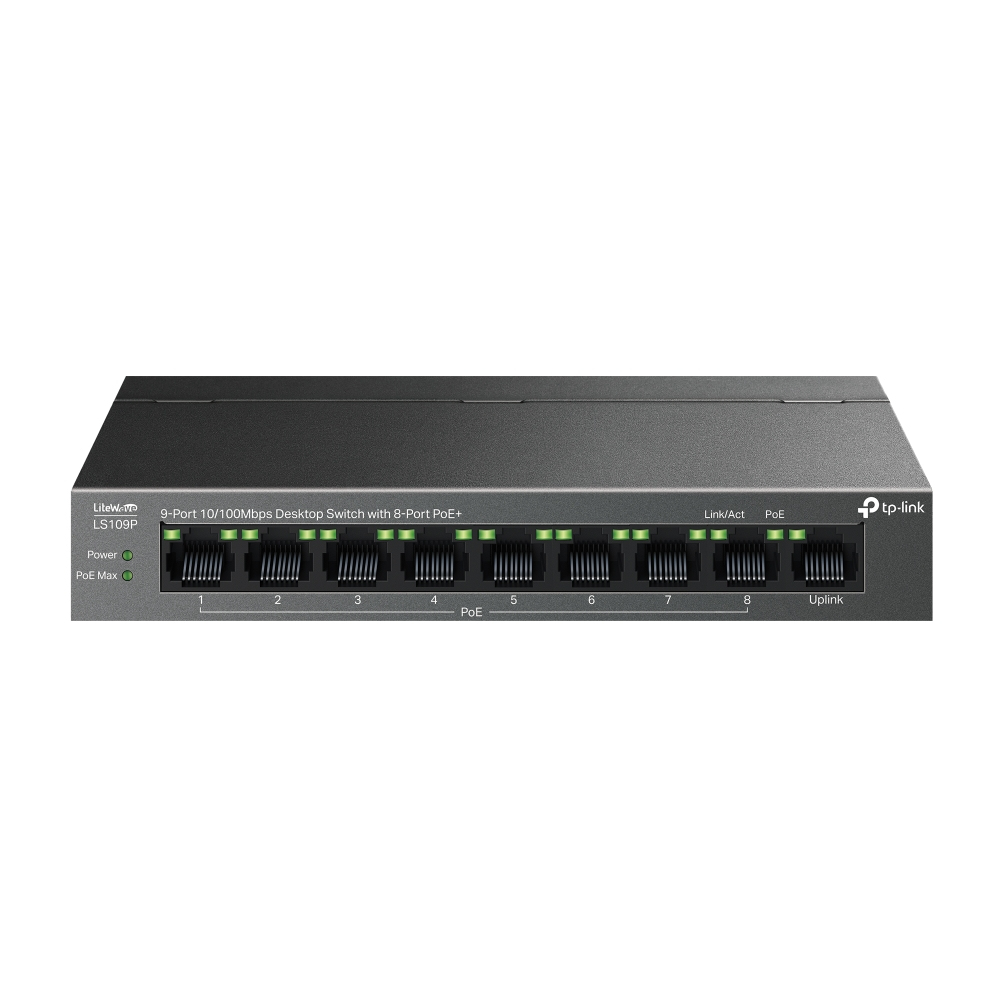 TP-LINK LS109P 10/100 PoE 9 Switch Beyaz