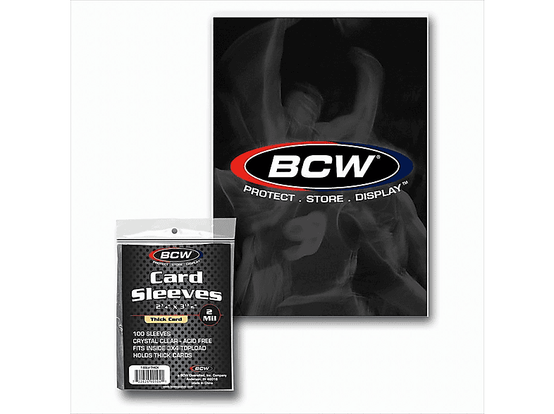 BCW THICK Penny Card Soft Sleeves 5 Packs Of 100 For THICK Sized Cards...