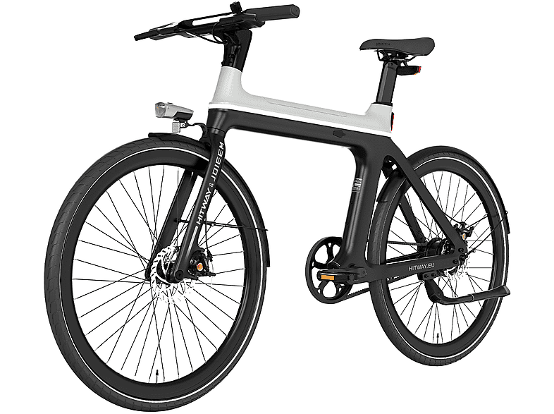 HITWAY Intelligentes E-Bike, mit GPS, APP-Steuerung Citybike (Laufradgröße: 28 Zoll, Unisex-Rad, 345.6Wh, schwarz)