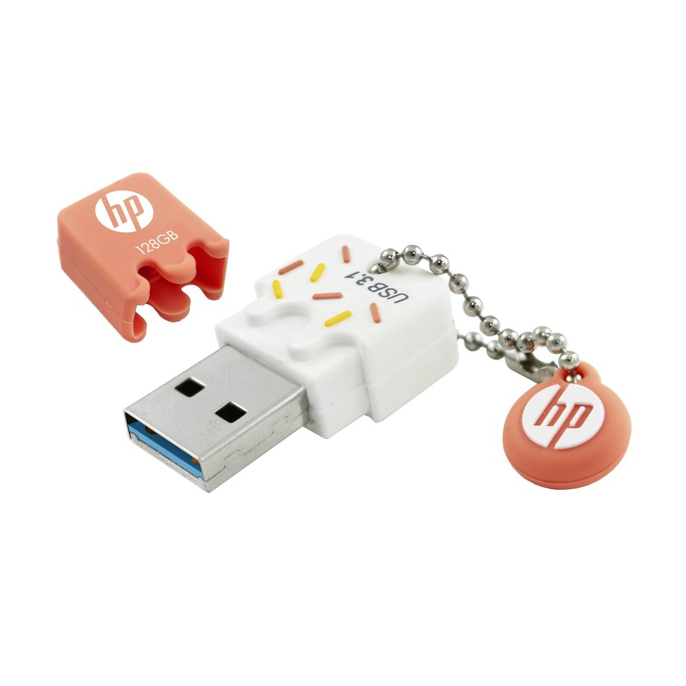 Unidad USB con forma de helado con tapa.
