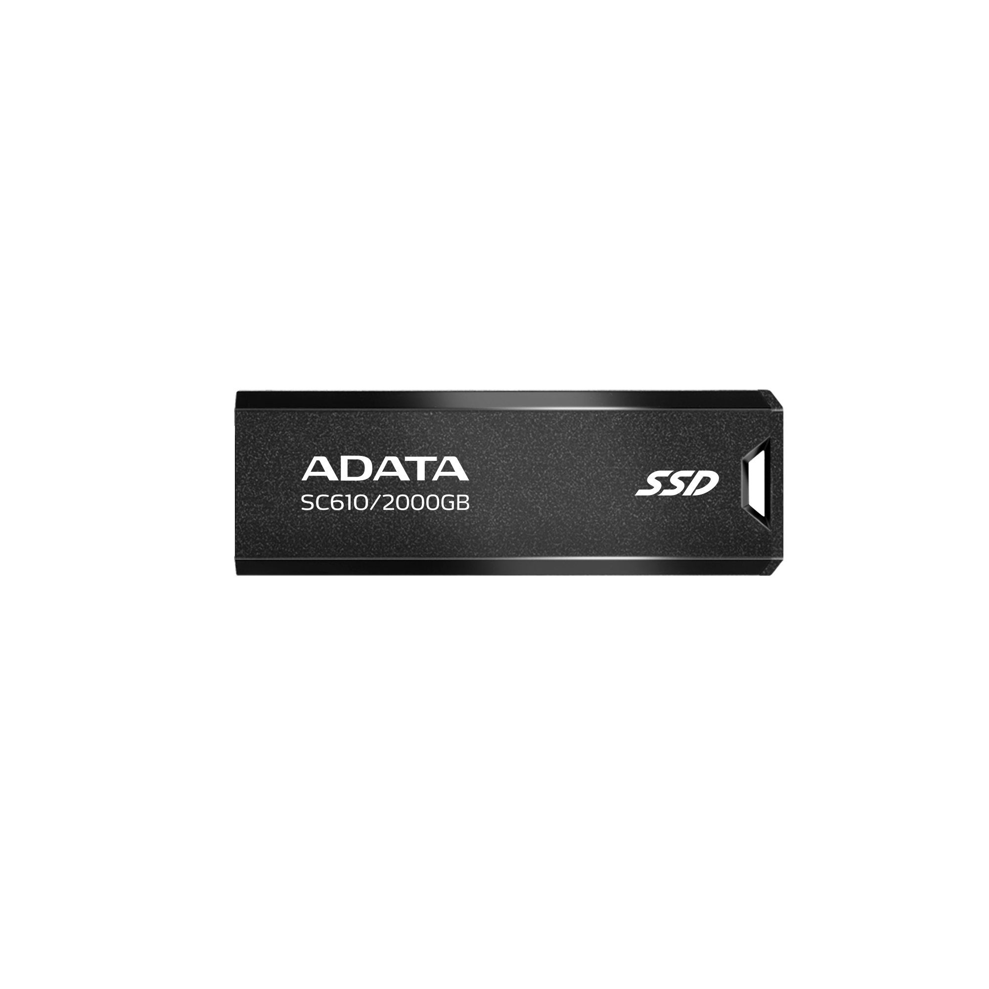 Dysk SSD ADATA SC610/2000GB. Czarny, prostokątny, z marką ADATA i SSD.