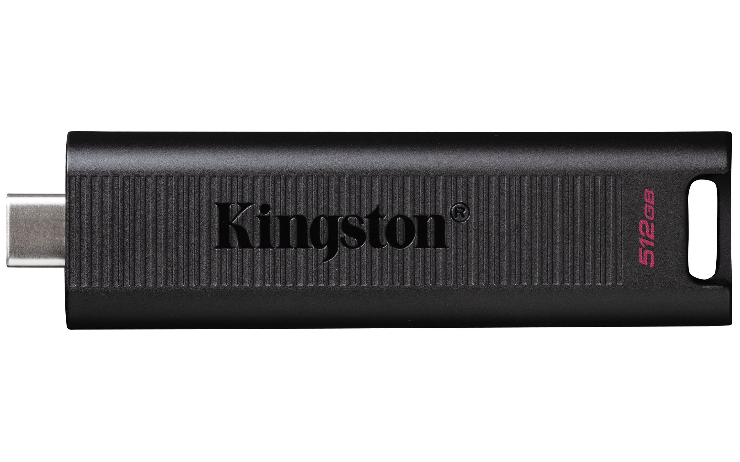 Zwarte Kingston 512GB USB-stick met een USB-C connector.