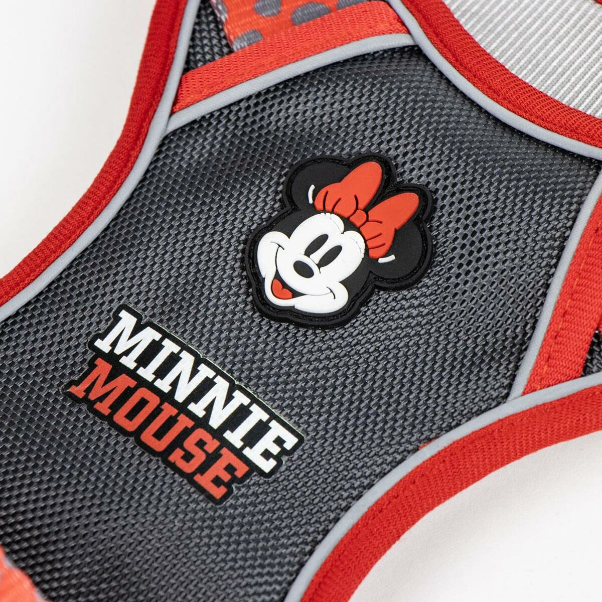 Minnie Mouse Hunde-Geschirr mit roten Akzenten.