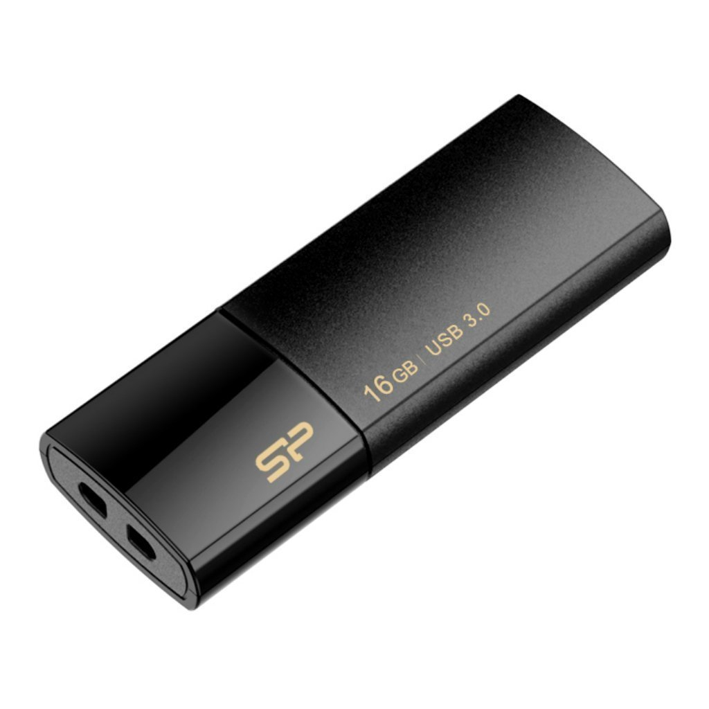Czarny pendrive USB z etykietami 16 GB i USB 3.0.