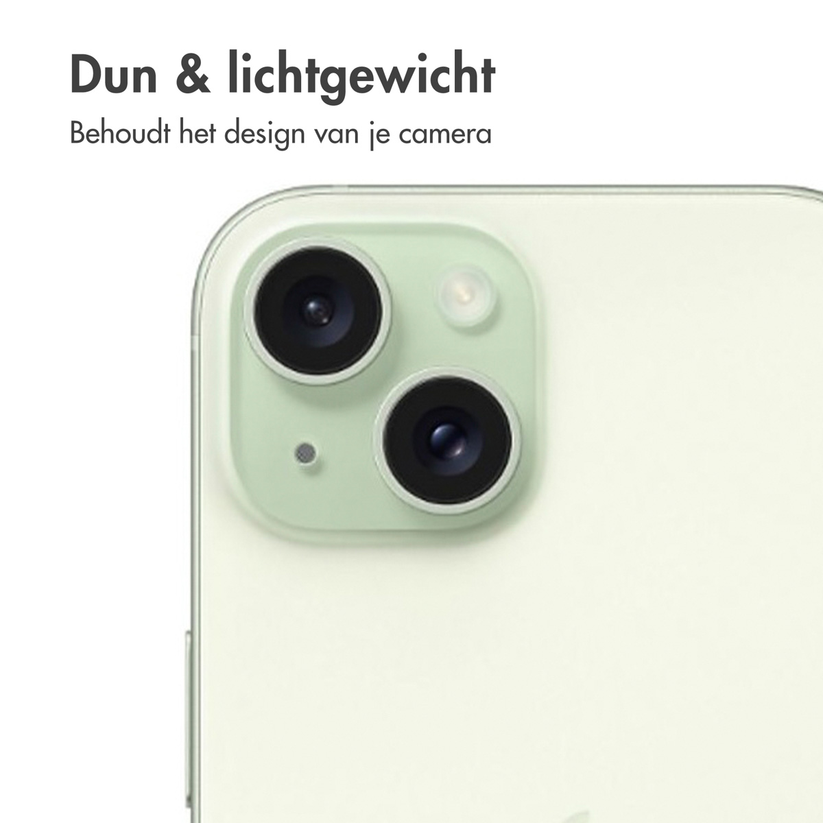Close up of a phone with camera lenses. The phone is white and the lenses are black.