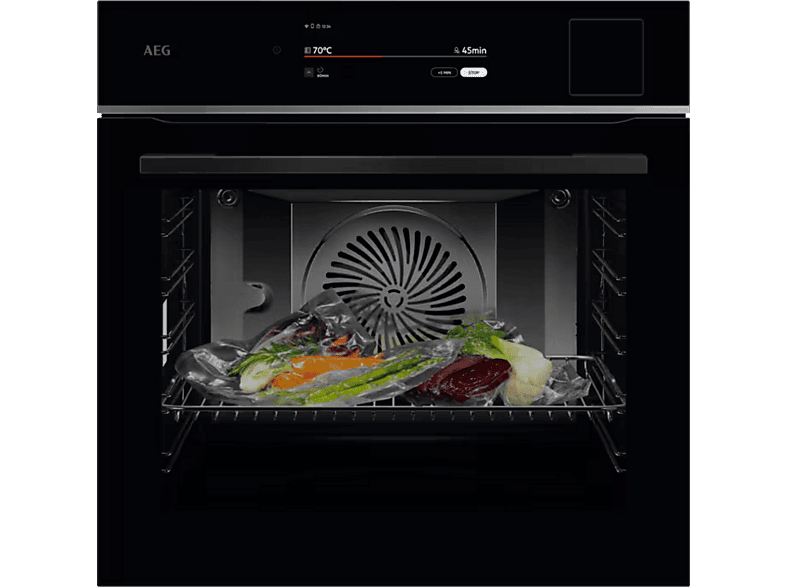 Horno AEG TP9SB831AB Cristal Negro Perfil Inox Vapor