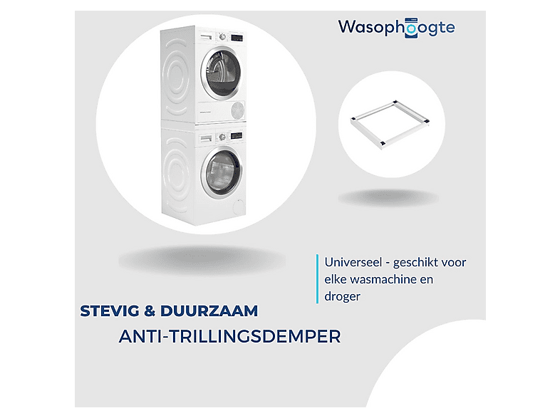 WASOPHOOGTE Connect Universele Stapelkit voor Wasmachine en Wasdroger