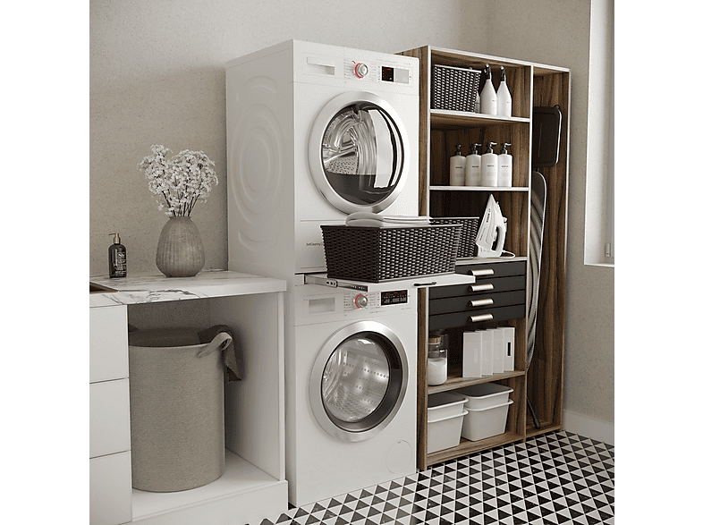 Wasmachine en droger tussenstuk | Veilig stapelen & handige kits