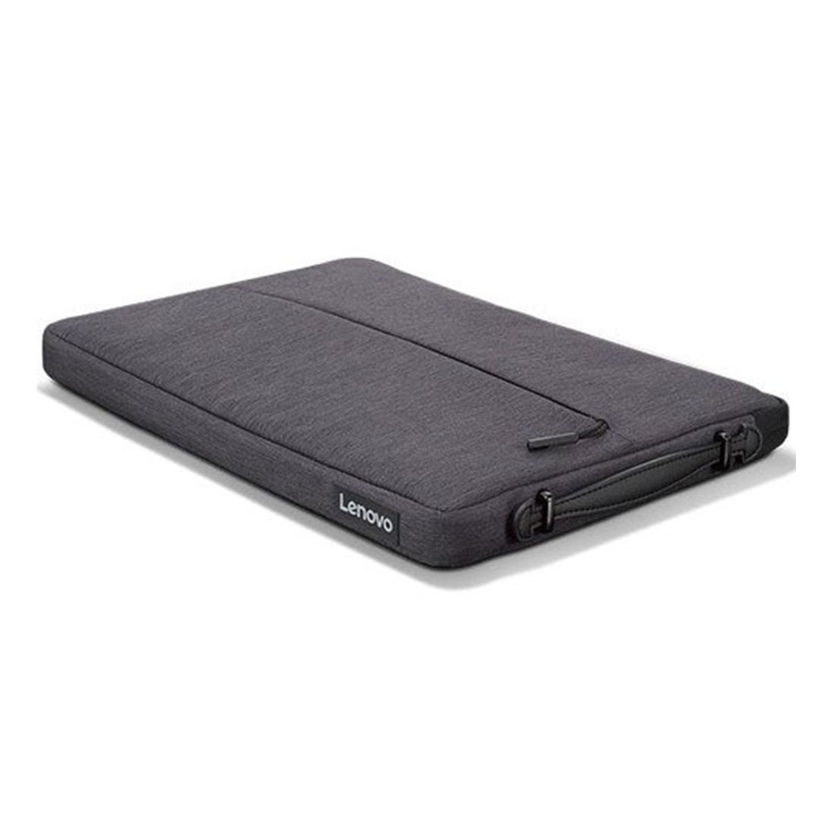 Custodia grigia per laptop Lenovo con maniglia e cerniera.