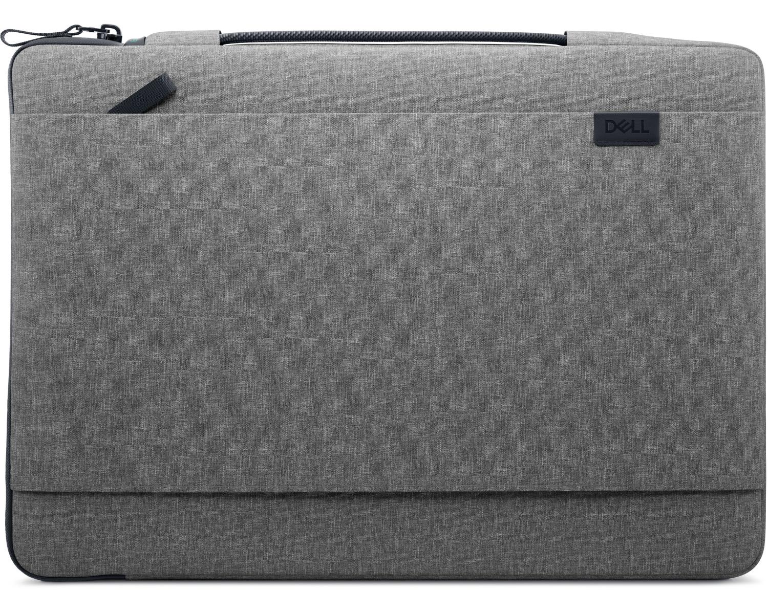 Custodia grigia per laptop con logo Dell.