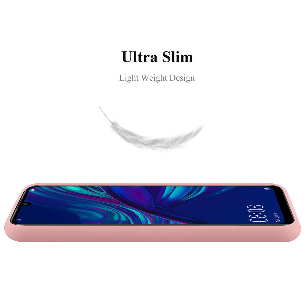 Pinkes Telefon mit einer Feder, der Text 'Ultra Slim' und 'Light Weight Design'.