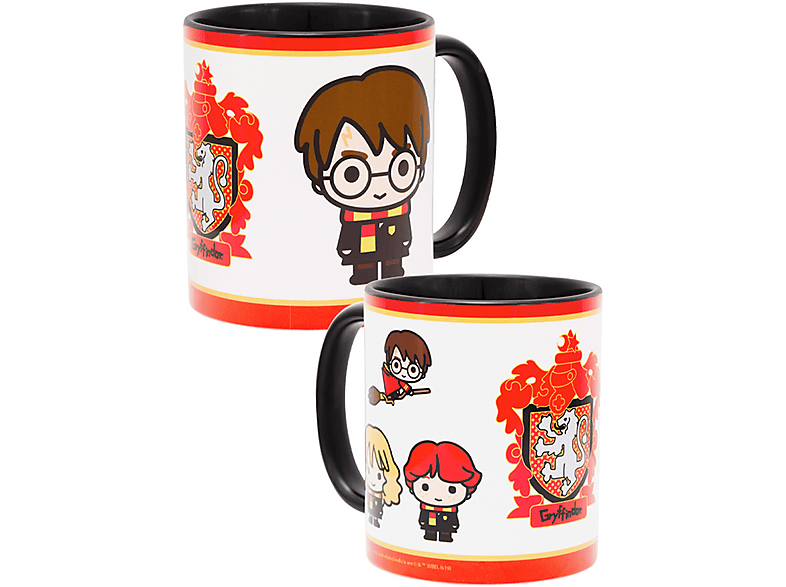 Harry Potter Keramik-Tasse 320 Ml | Gryffindor Becher Mit Ron, Harry & Hermine Motiv | In Geschenkbox