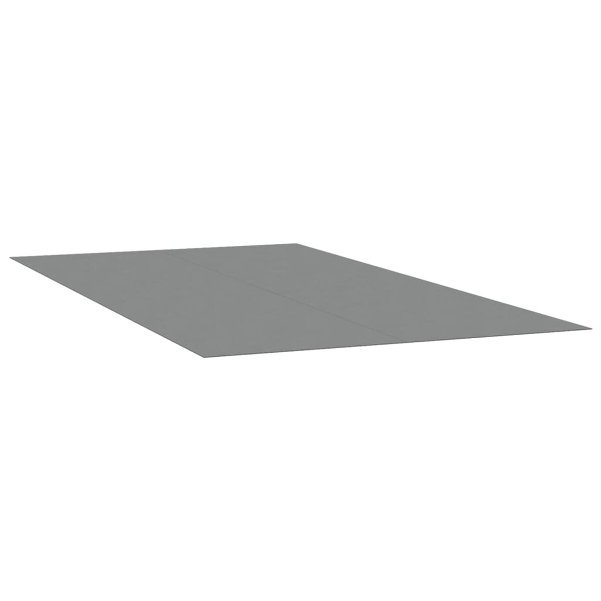Ein graues rechteckiges Blatt auf weißem Hintergrund.