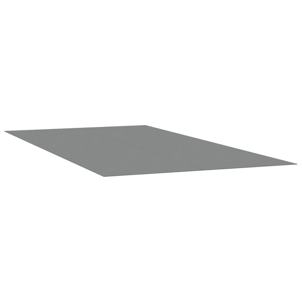 Eine flache, rechteckige, graue Oberfläche, möglicherweise eine Matte oder ein Blatt, vor weißem Hintergrund.