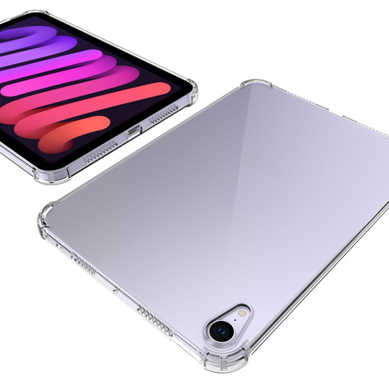 Zwei iPads, eines mit durchsichtiger Hülle. Der Bildschirm zeigt Farben.