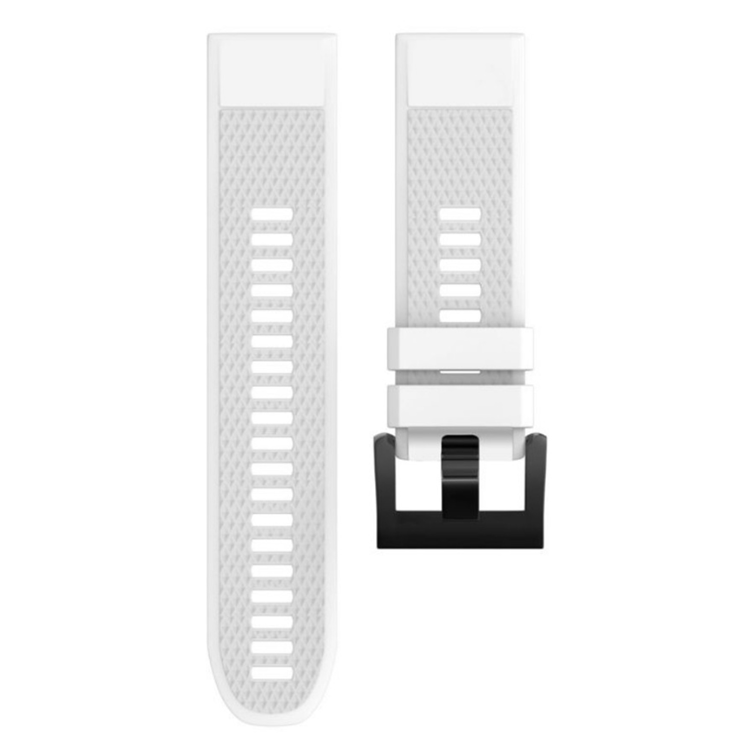 Weiße und strukturierte Uhrenarmbänder nebeneinander.