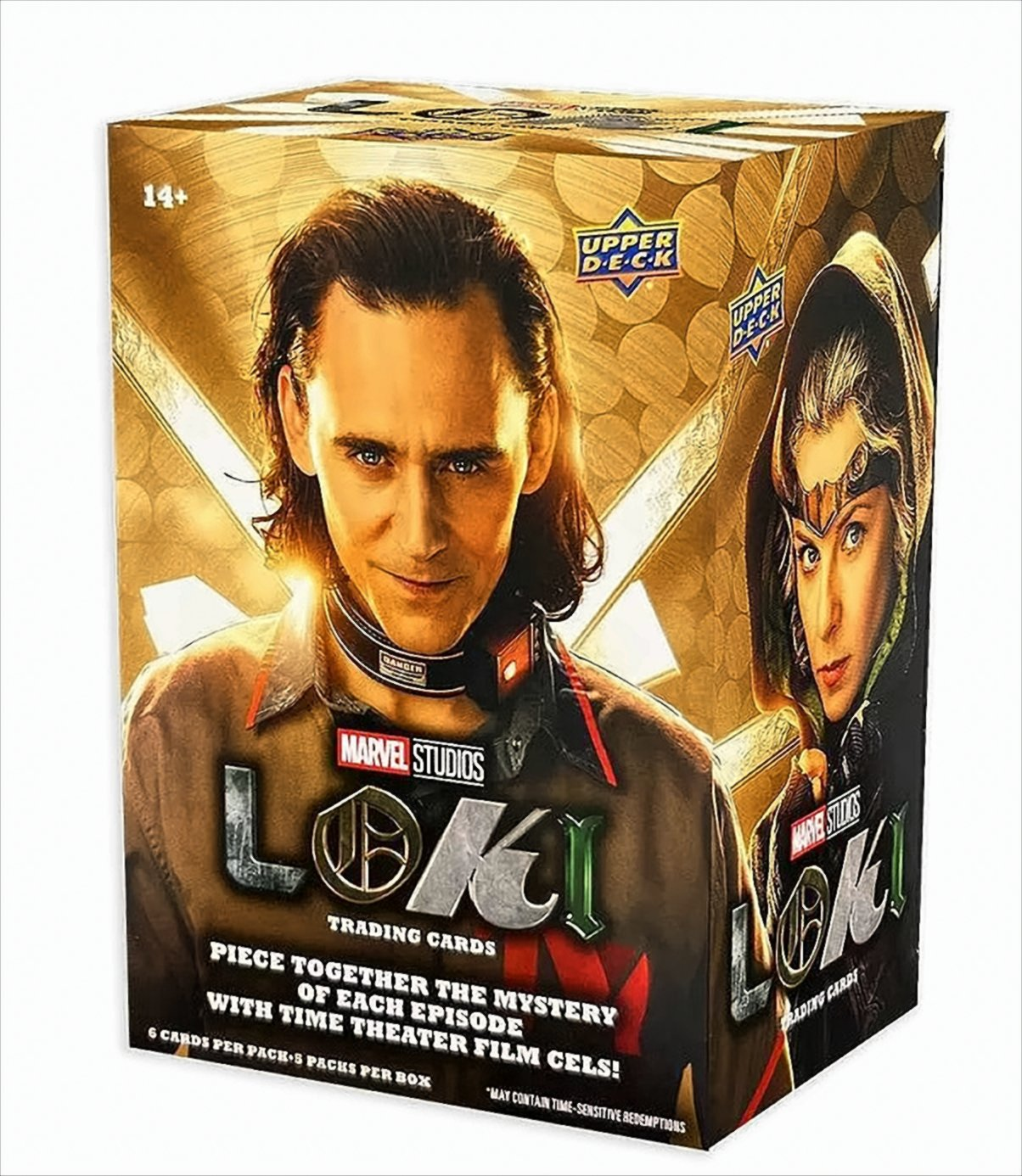 Loki-Sammelkartenbox mit Loki und einer weiblichen Figur.