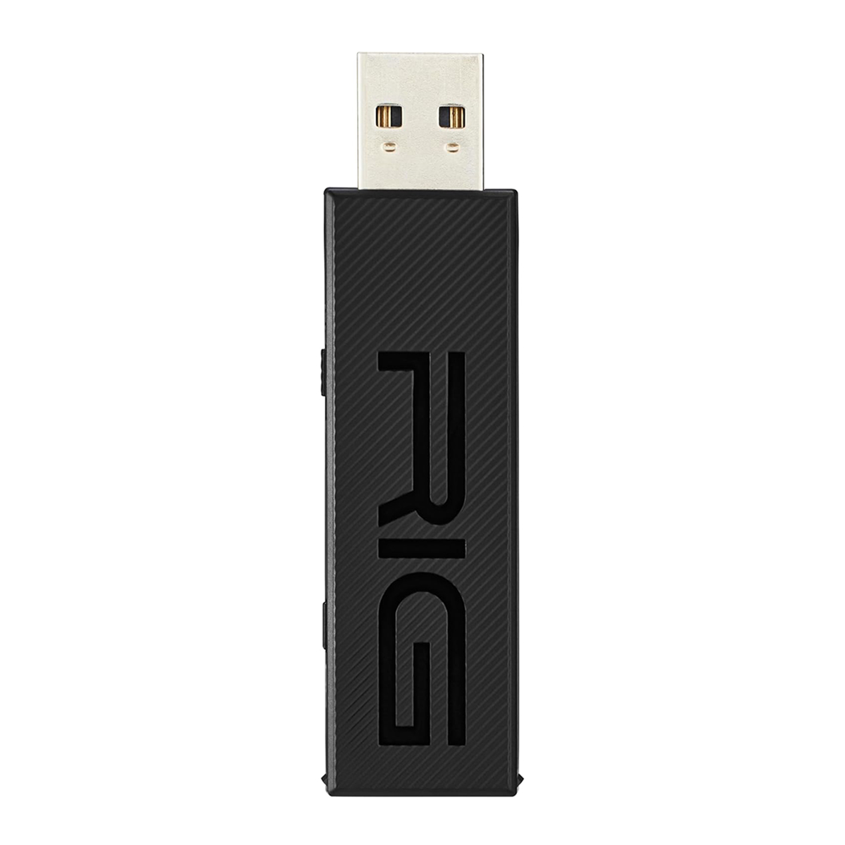 Czarne urządzenie USB z napisem 'RIG'.