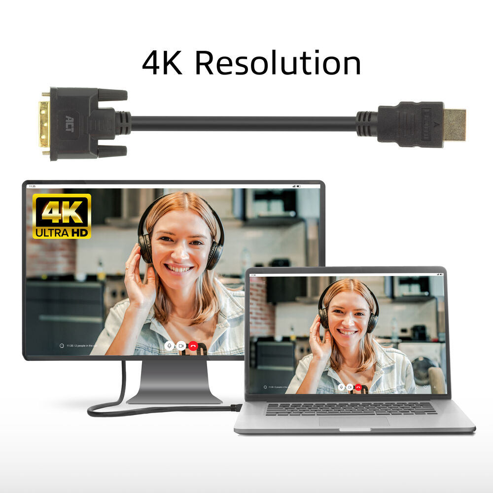 HDMI-zu-DVI-Adapterkabel, Monitore mit Videoanruf.