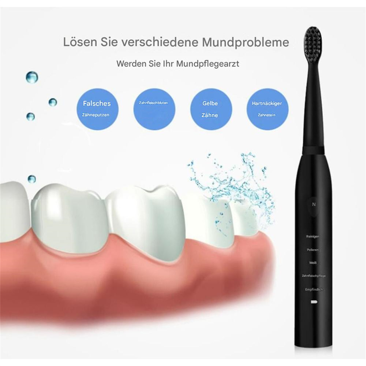 zahnbürste mit vibration Vibrating Pulsar™, batteriebetriebene Zahnbürste, Medium, 2er-Pack