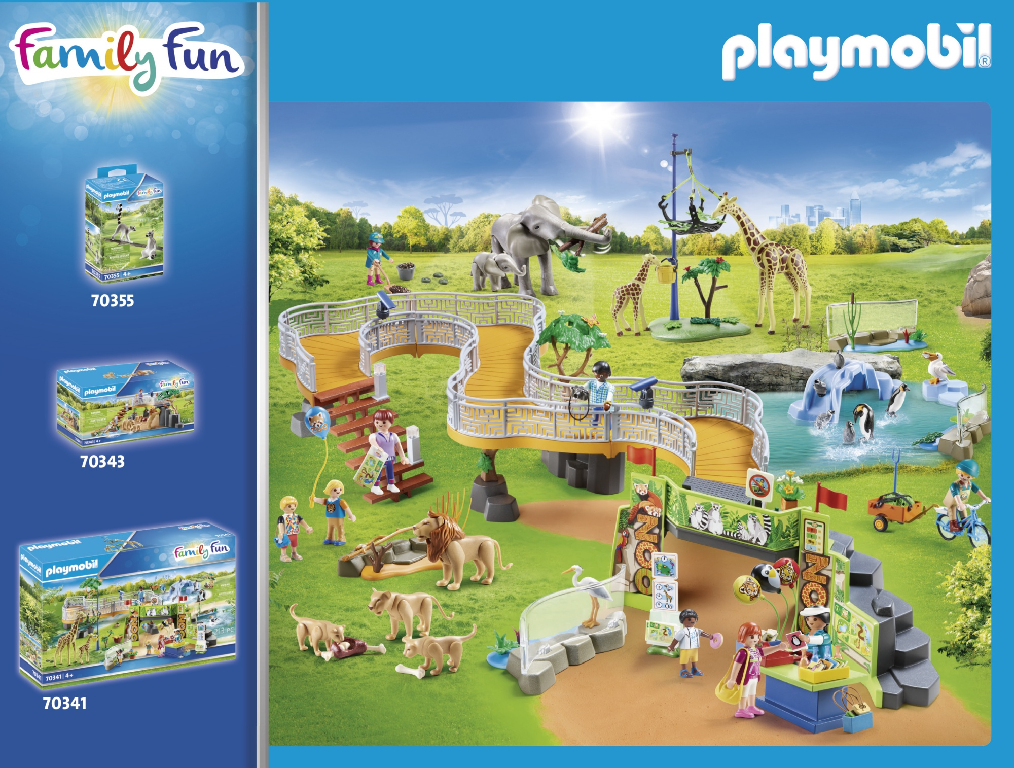 Set zoo Playmobil con animali e figure.