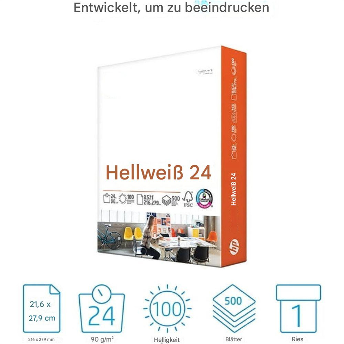 Karton weißes Papier mit Text und Symbolen. Weißer Hintergrund.