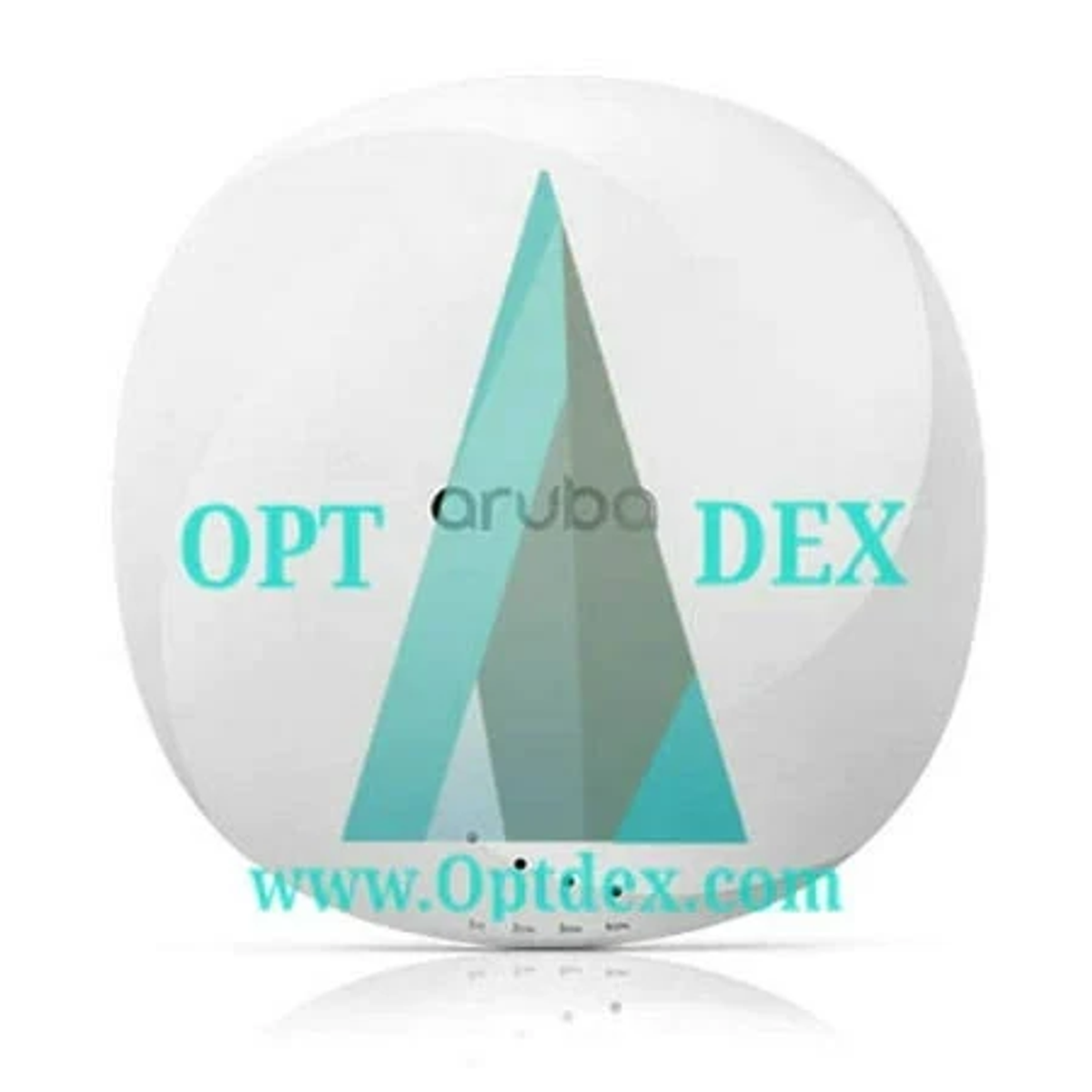 Weißer Aruba DEX Access Point mit Logo und Text.