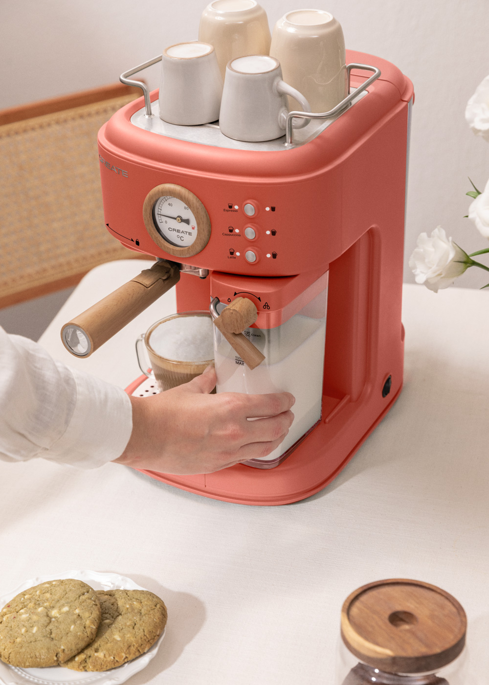 フェラガモ タスカンクリエイションズ テラロッサ Trra Rosa 100ml Cafetera express | CREATE THERA RETRO PRO, , 1250 W, Terracota