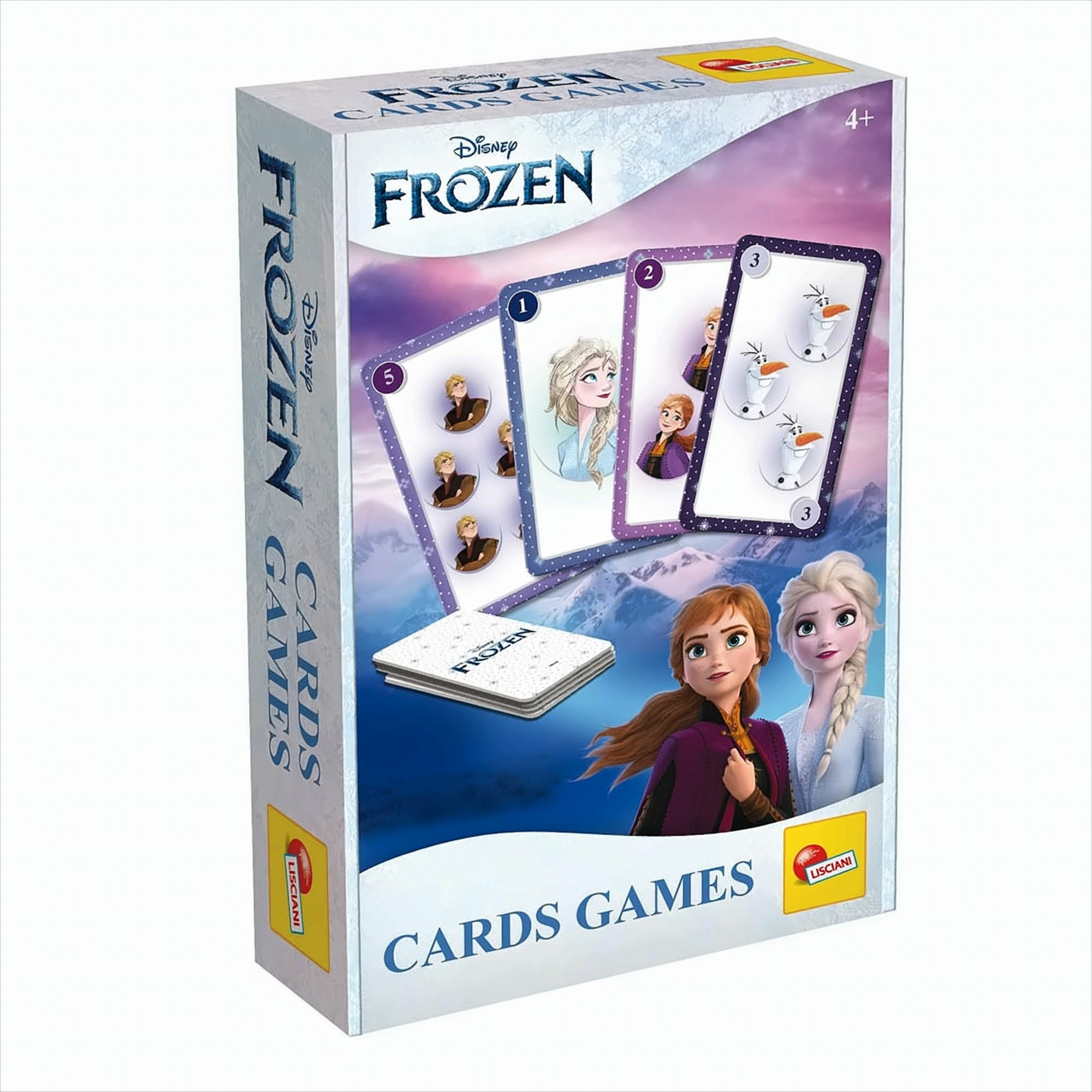 Frozen Kartenspielbox mit Karten, die Charaktere aus dem Film zeigen.