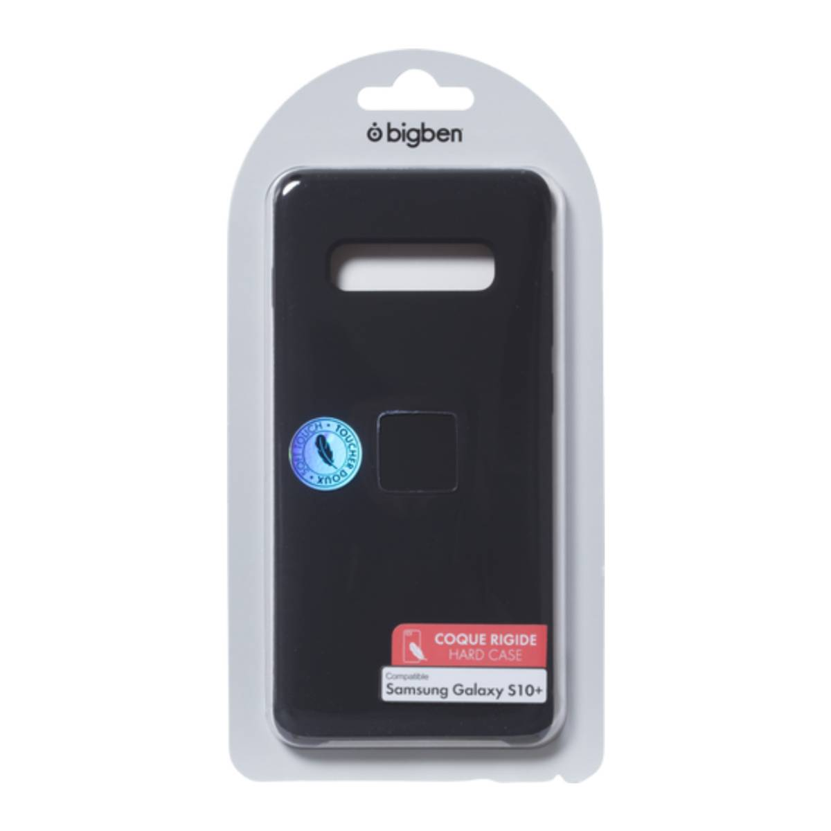 Custodia nera per telefono in confezione, compatibile con Samsung Galaxy S10+.