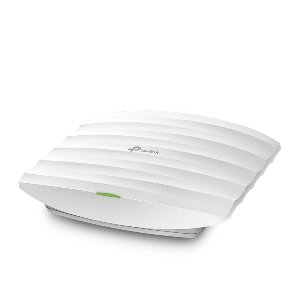 Un router tp-link bianco su sfondo bianco.