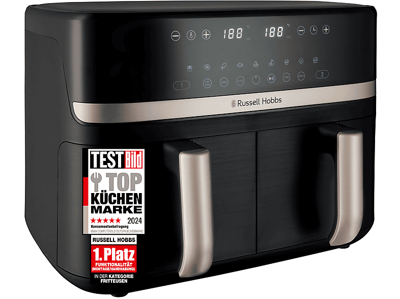 RUSSELL HOBBS Satisfry 27680-56 Heißluftfritteuse 2800 Watt Black Champagne