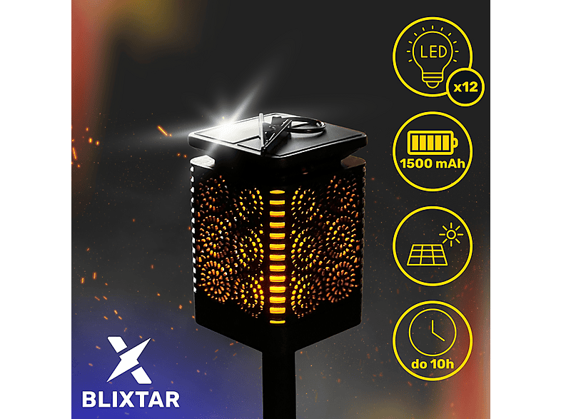Beoloeb Solar-Fackeln Für Außen – 33 LED, Realistischer Flammeneffekt, IP65 Wasserdicht, 58 Cm, Für Garten, Rasen & Party Gartenleuchte Solar IP65 Wasserdicht