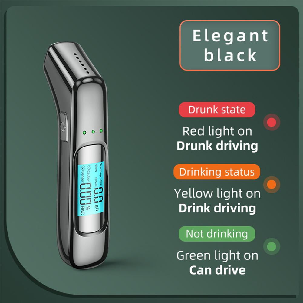 Ein Alkoholtester mit Lichtern, die betrunken, trinkend und nicht trinkend anzeigen.