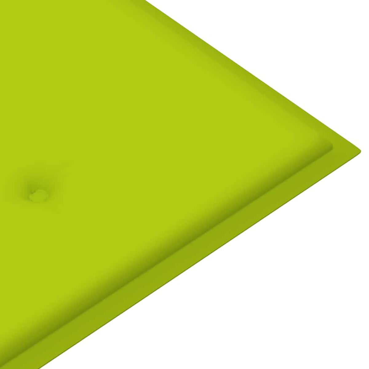 Limettengrünes Quadrat mit erhabenem Rand und knopfartigem Detail.