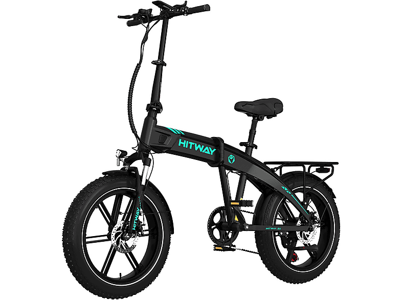 HITWAY BK36 Kompakt-/Faltrad (Laufradgröße: 20 Zoll, Unisex-Rad, 499.2Wh, Schwarz)