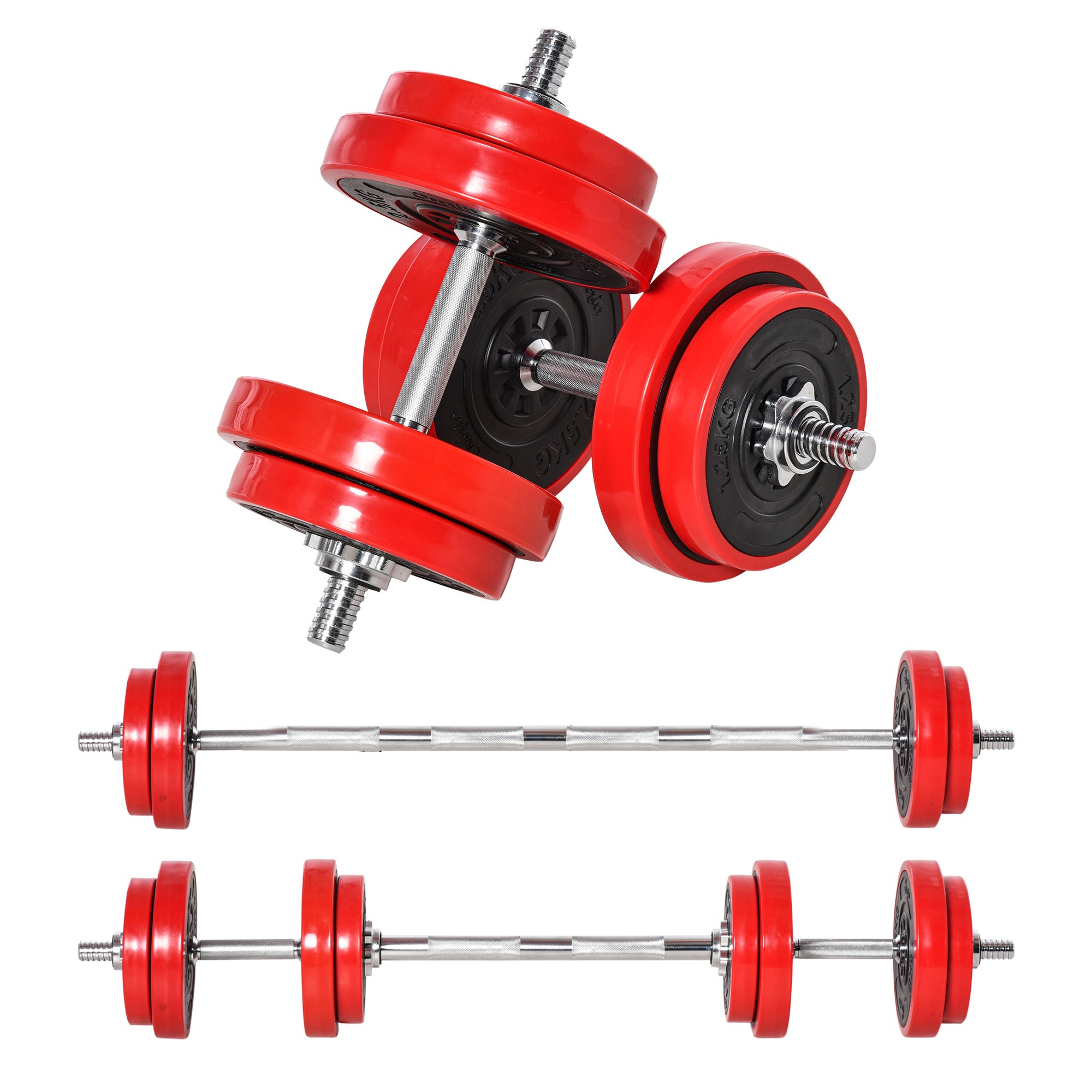 HIYORI Verstellbar 20kg 2-in-1 Set Fitness Hantel Set, Rot | MediaMarkt