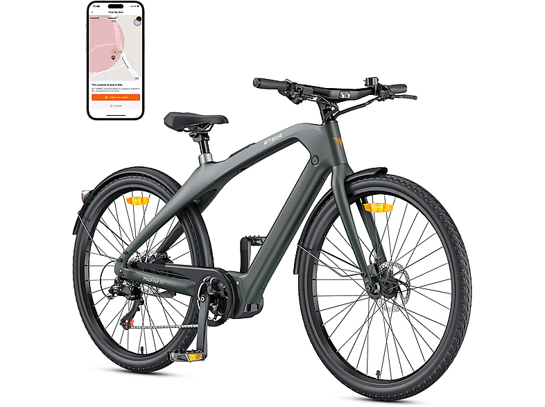 ENGWE N1 AIR PRO Citybike (Laufradgröße: 27,5 Zoll, Unisex-Rad, Grün)